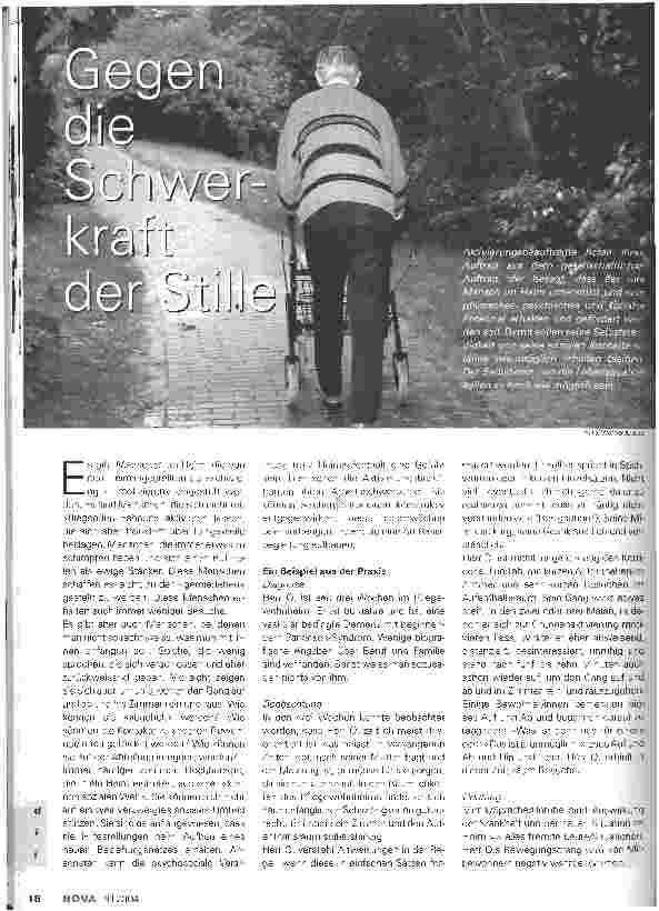 Vorschauseite 1: Gegen die Schwerkraft der Stille