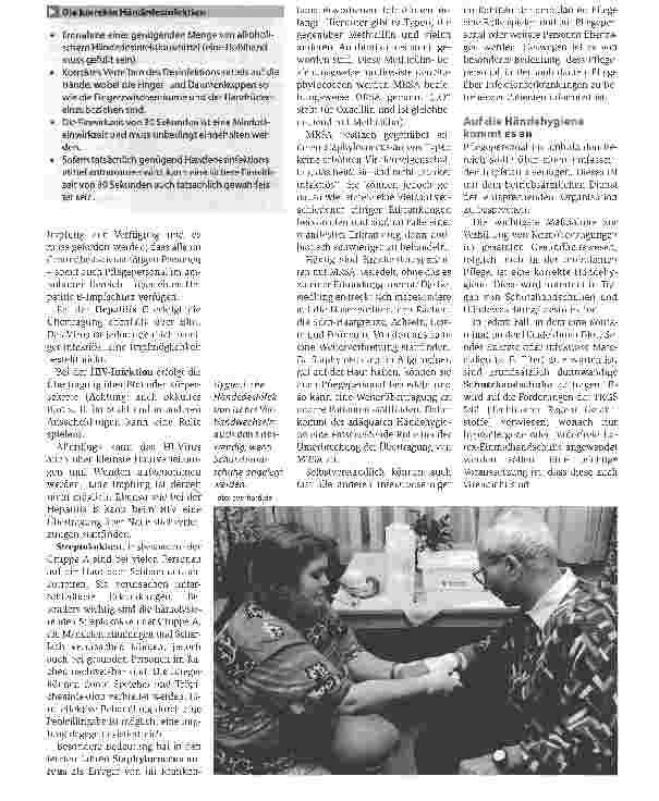 Vorschauseite 3: Desinfizieren und impfenHygieneschutzmaßnahmen in der ambulanten Pflege