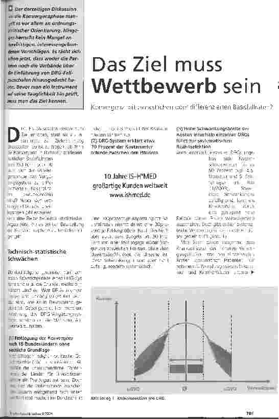 Vorschauseite 1: Das Ziel muss Wettbewerb seinKonvergenz mit einheitlichen oder differenzierten Basisfallraten?