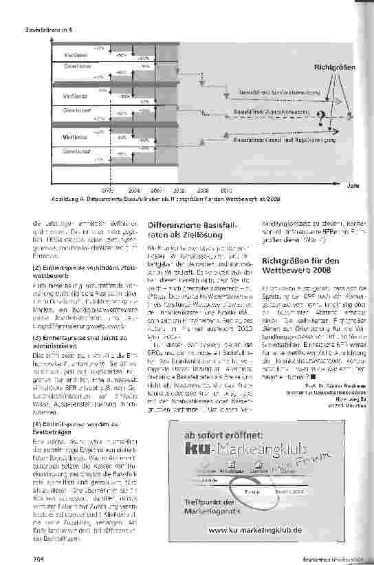 Vorschauseite 4: Das Ziel muss Wettbewerb seinKonvergenz mit einheitlichen oder differenzierten Basisfallraten?