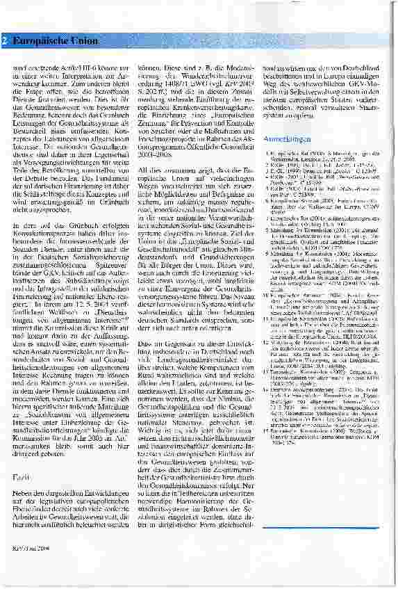 Vorschauseite 4: Wege zu einer europäischen Gesundheitspolitik
