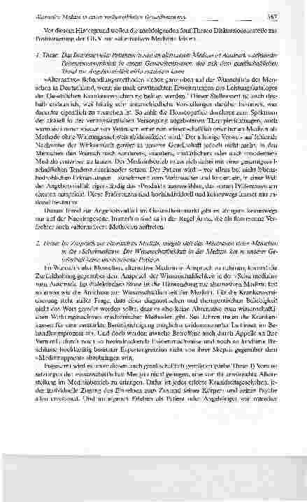 Vorschauseite 3: Alternative Medizin in einem wettbewerblichen Gesundheitswesen