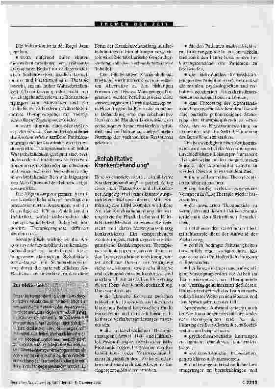 Vorschauseite 2: Eine interessante Alternative für die PraxisPräzisierung der ambulanten kurativen Versorgung überfällig