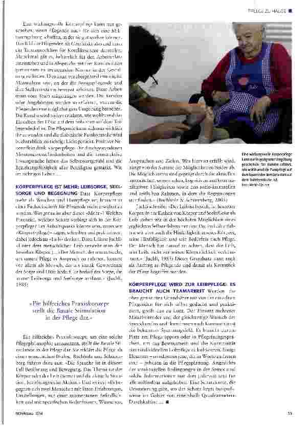 Vorschauseite 3: Körperpflege - der Schatz der Pflege