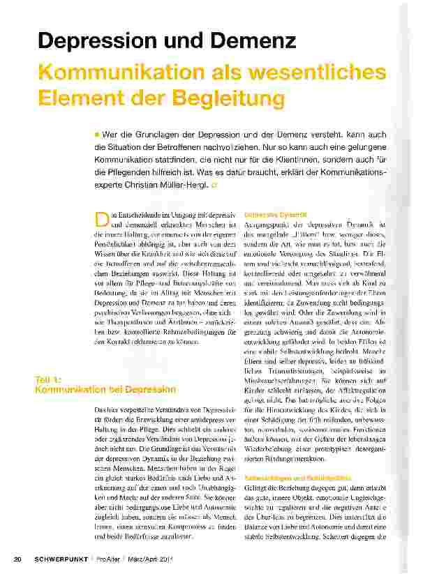 Vorschauseite 1: Kommunikation als wesentliches Element der Begleitung