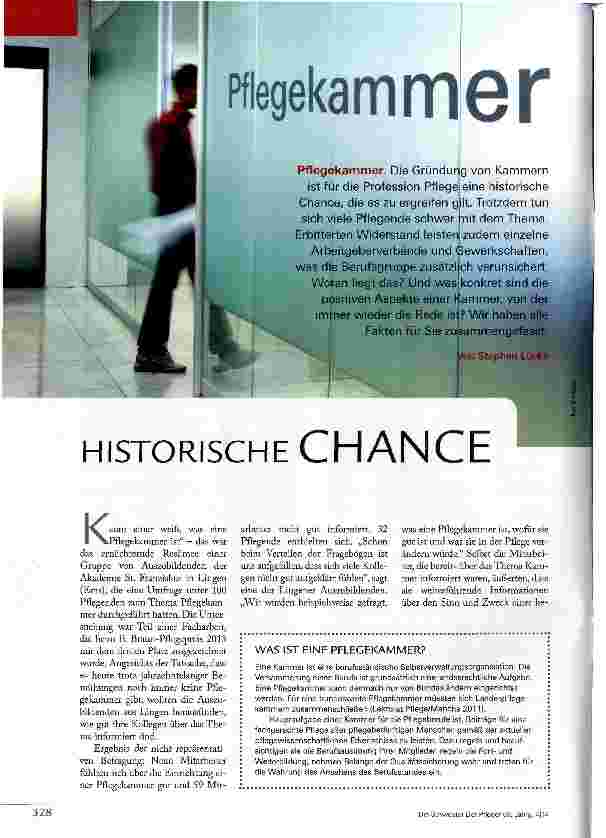 Vorschauseite 1: HISTORISCHE CHANCE