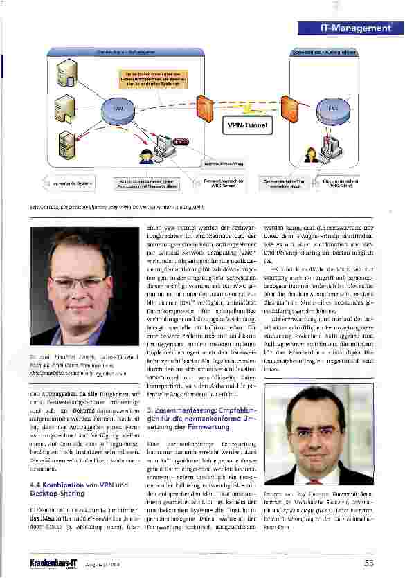 Vorschauseite 2: Fernwartung von IT Systemen im Krankenhaus