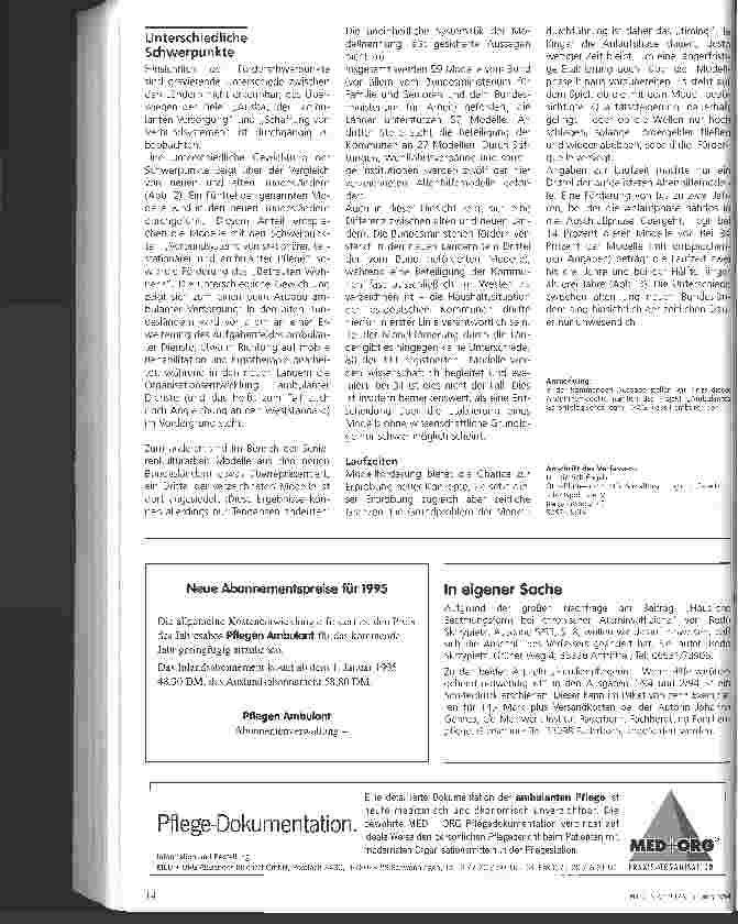 Vorschauseite 4: Altenhilfemodelle in Bund und Ländern