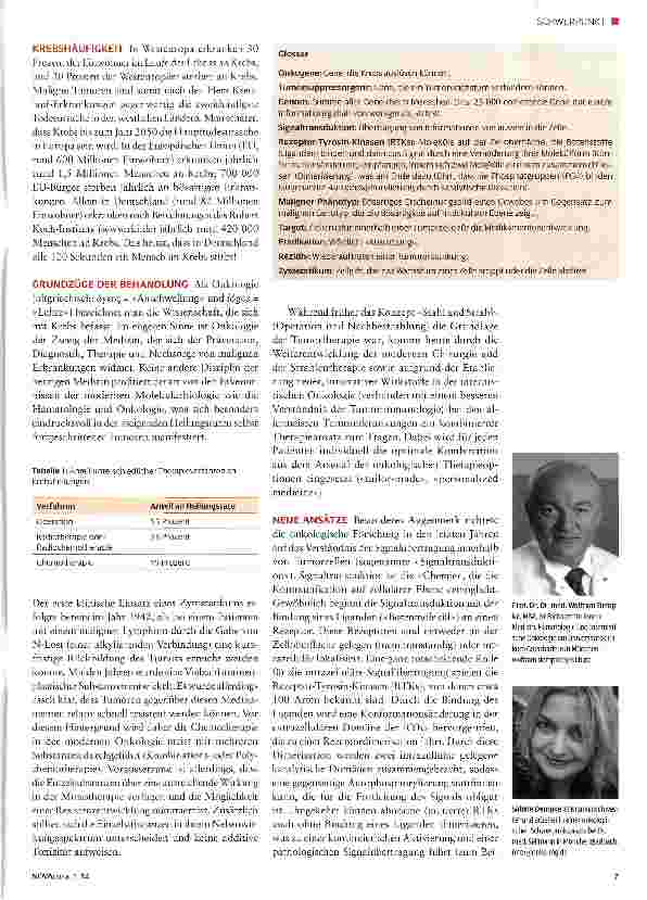 Vorschauseite 2: Herausforderung Krebs