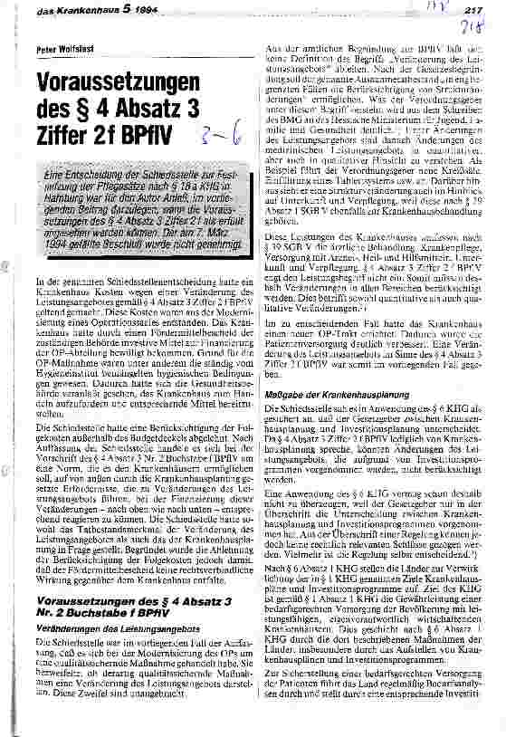 Vorschauseite 1: Voraussetzungen des Paragraph 4 Absatz 3 Ziffer 2f der Bundespflegesatzverordnung