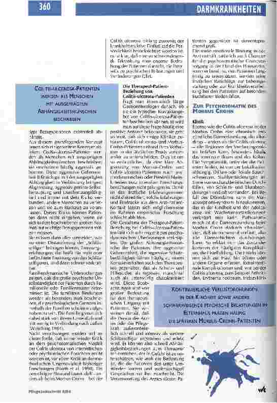 Vorschauseite 2: Psychosomatische Aspekte chronisch entzündlicher Darmerkrankungen