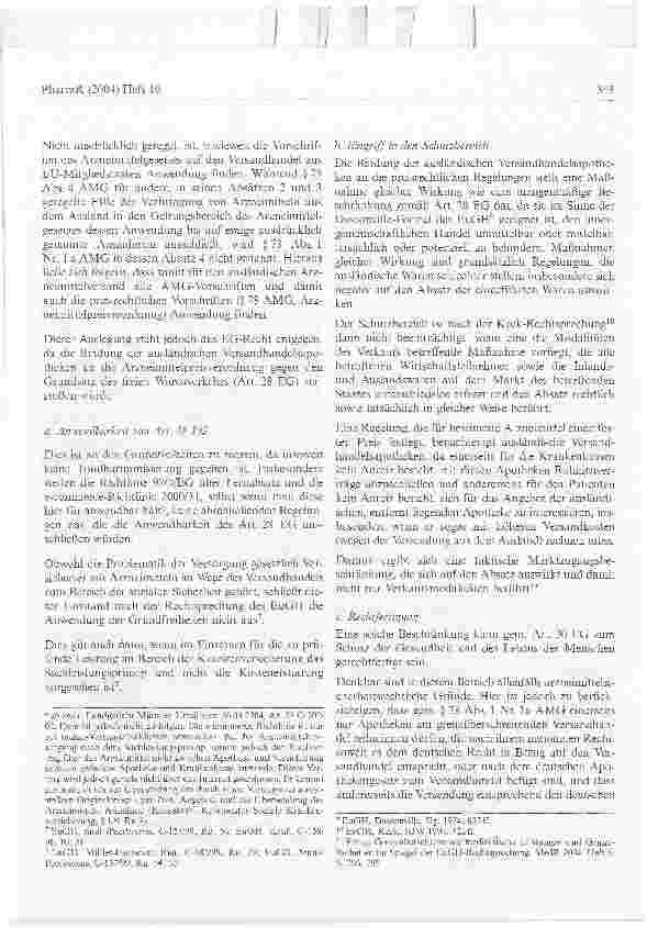 Vorschauseite 2: Europarechtliche Probleme des Arzneimittelversandhandels