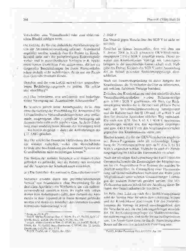 Vorschauseite 3: Europarechtliche Probleme des Arzneimittelversandhandels