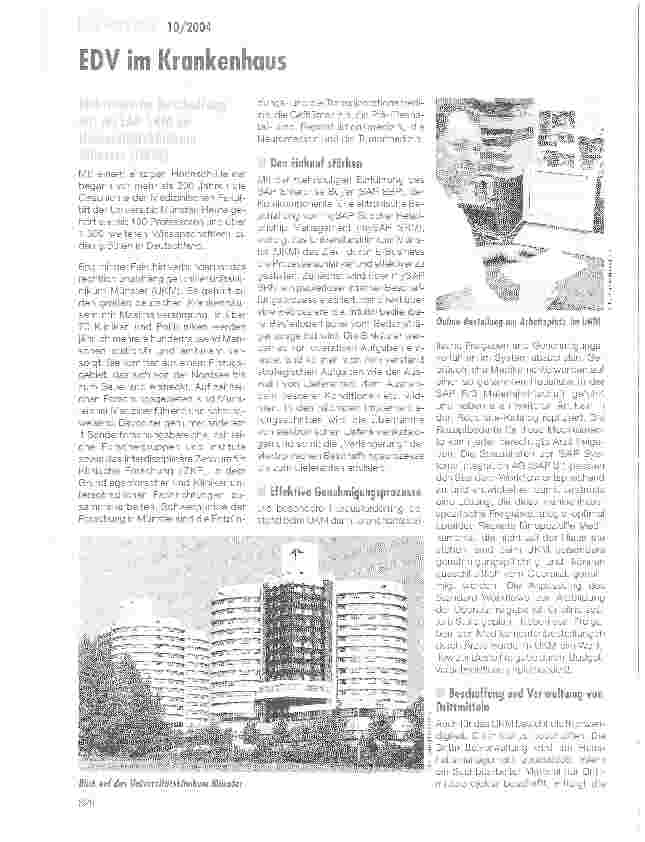 Vorschauseite 1: EDV im Krankenhaus