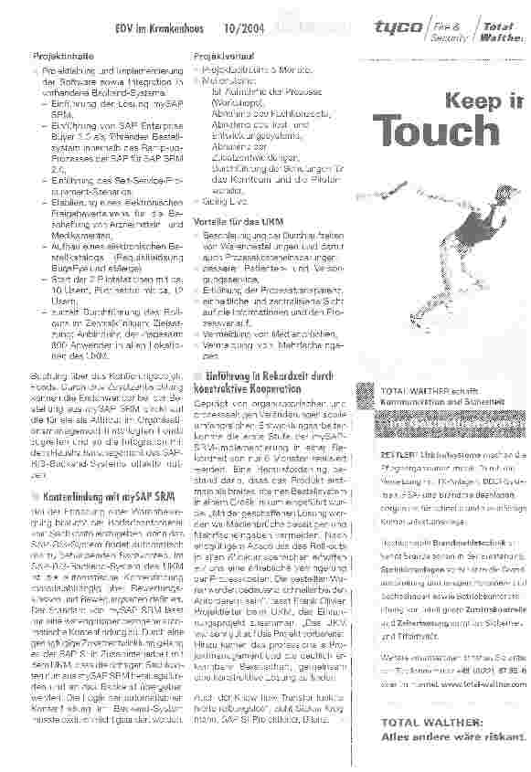 Vorschauseite 2: EDV im Krankenhaus