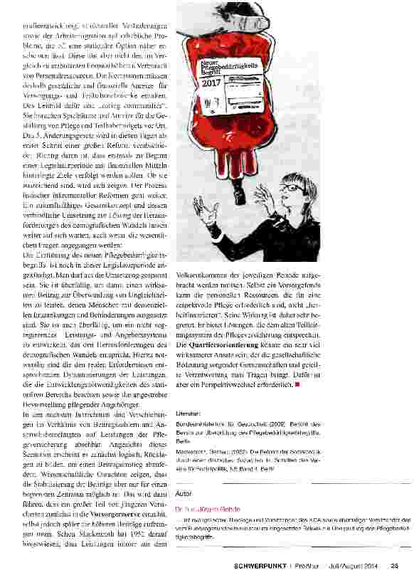 Vorschauseite 2: Die Zukunft der Pflege liegt in sozialräumlichen Arrangements