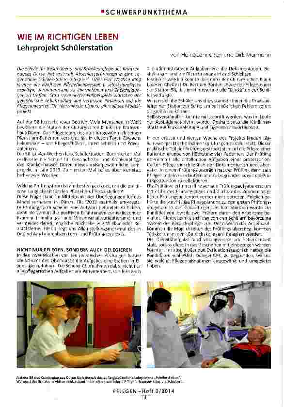 Vorschauseite 1: WIE IM RICHTIGEN LEBEN Lehrprojekt Schülerstation