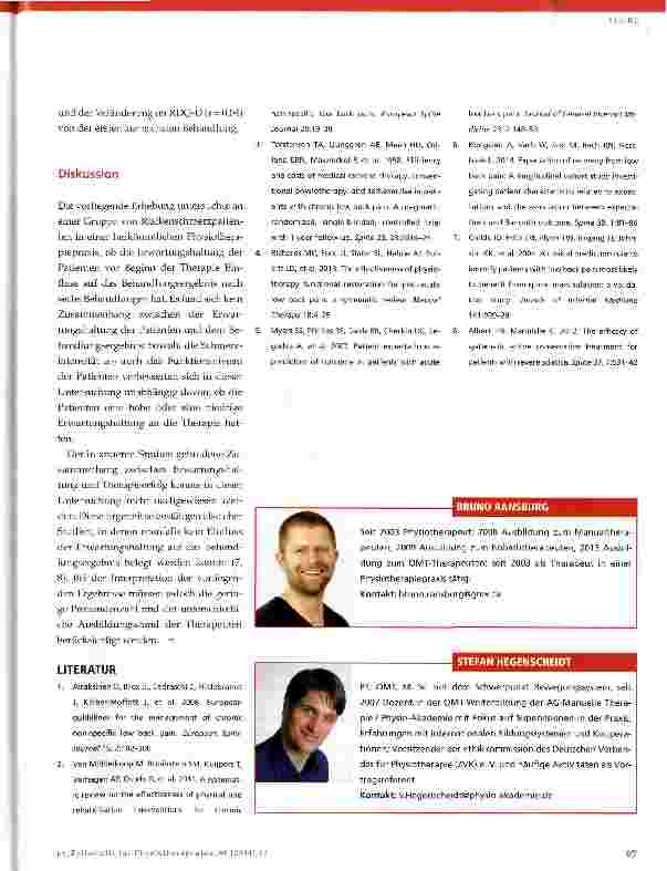 Vorschauseite 4: Hat die Erwartungshaltung des Patienten einen Einfluss auf das Behandlungsergebnis?