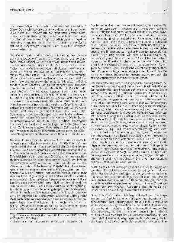 Vorschauseite 3: Sind Zahnbleichmittel wirklich Medizinprodukte?Zugleich Besprechung der Entscheidung des Oberverwaltungsgerichts für das Land NRW vom14.08.2003