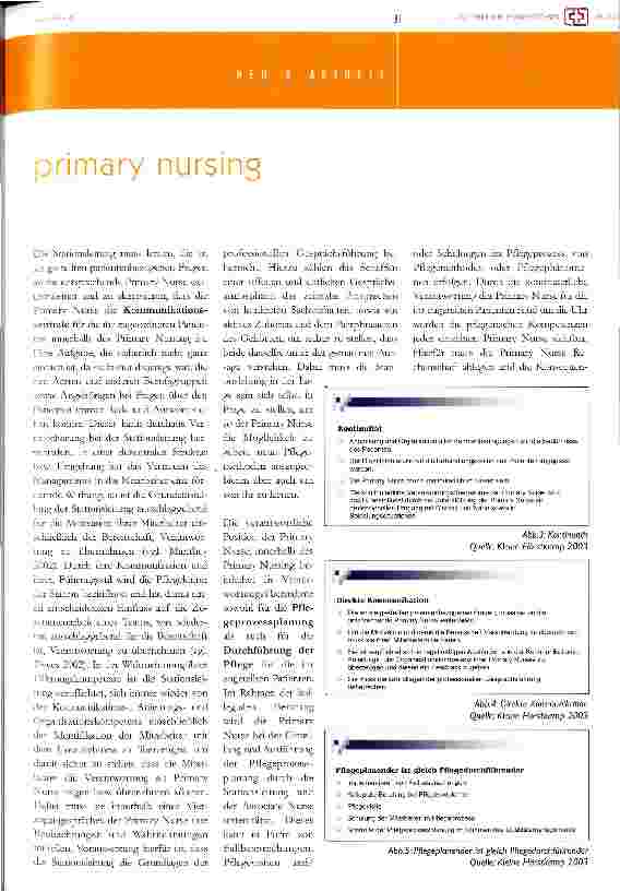 Vorschauseite 3: Die Bedeutung der Implementierung von Primary Nursing für das ManagementTeil II