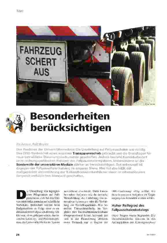 Vorschauseite 1: Besonderheiten berücksichtigen