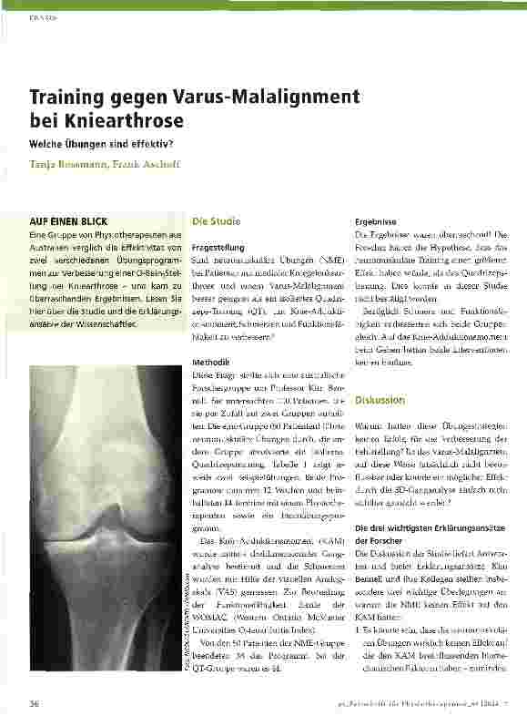 Vorschauseite 1: Training gegen Varus-Malalignment bei Kniearthrose