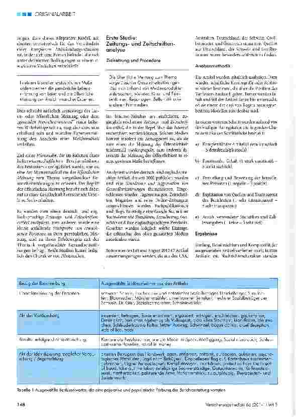Vorschauseite 3: Das Bild vorgetäuschter Gesundheitsstörungen in der öffentlichen Meinung