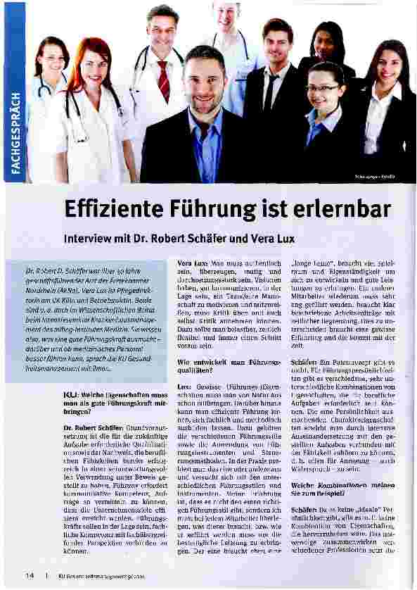 Vorschauseite 1: Effiziente Führung ist erlernbar