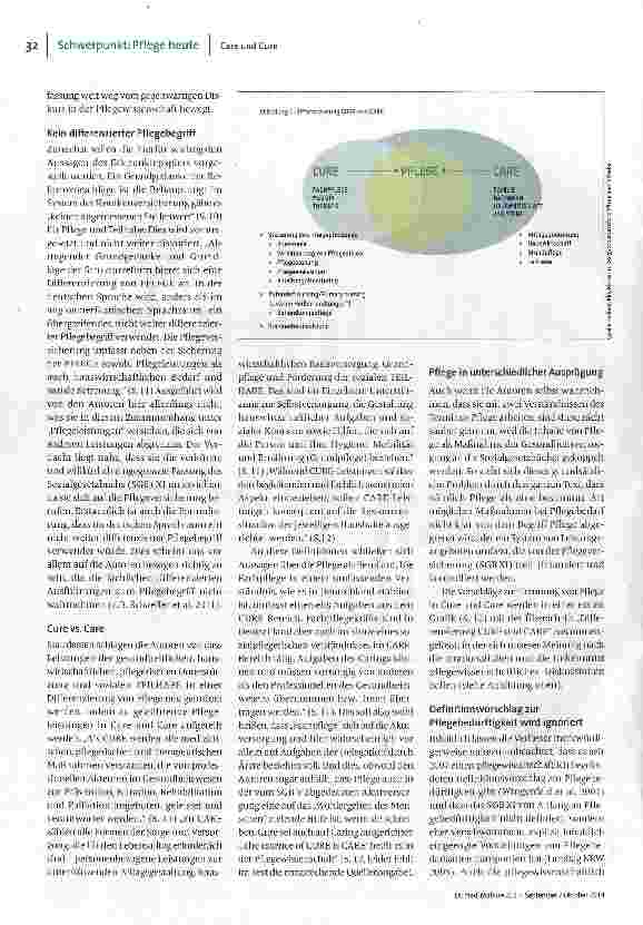 Vorschauseite 2: Warum Pflege in Care und Cure