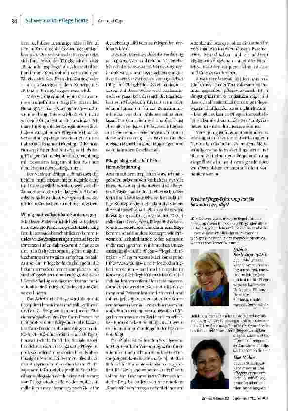 Vorschauseite 4: Warum Pflege in Care und Cure