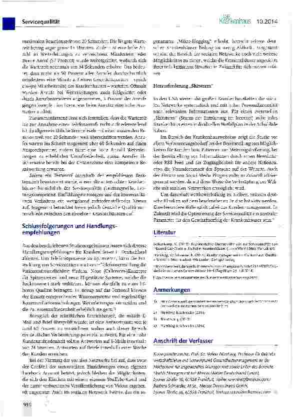 Vorschauseite 3: Kundenmanagement im Krankenhaus