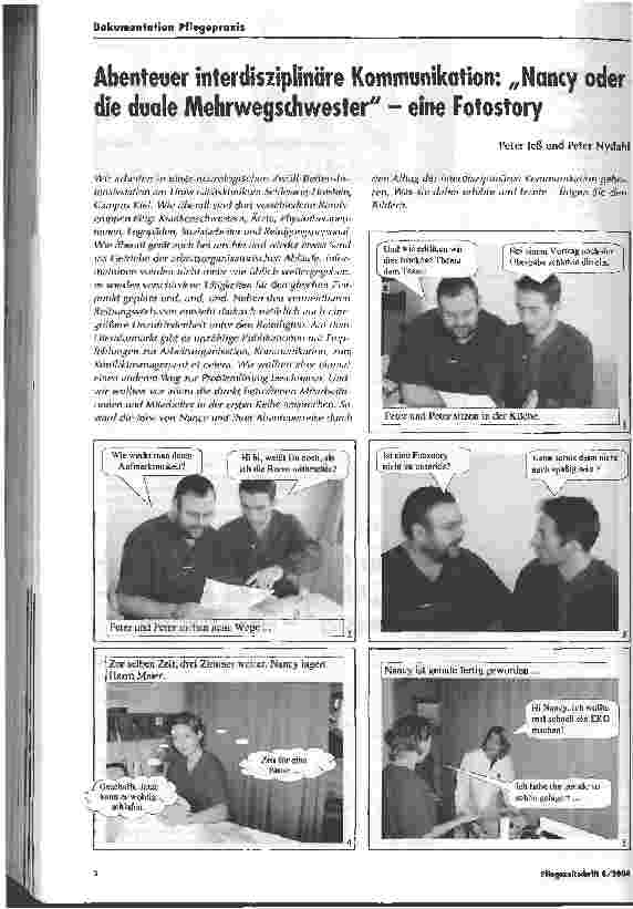 Vorschauseite 1: Abenteuer interdisziplinäre Kommunikation: Nancy oder die duale Mehrwegschwester - eine Fotostory