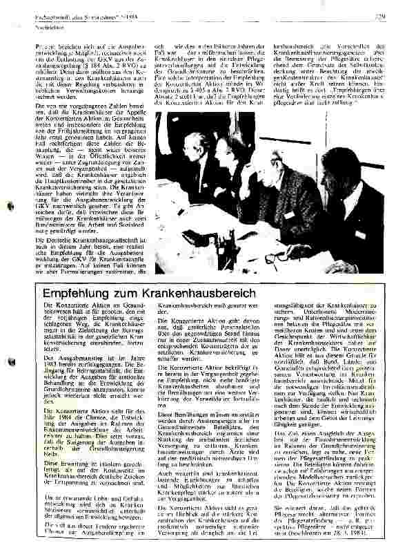 Vorschauseite 3: Konzertierte Aktion im Gesundheitswesen am 28.03.1984