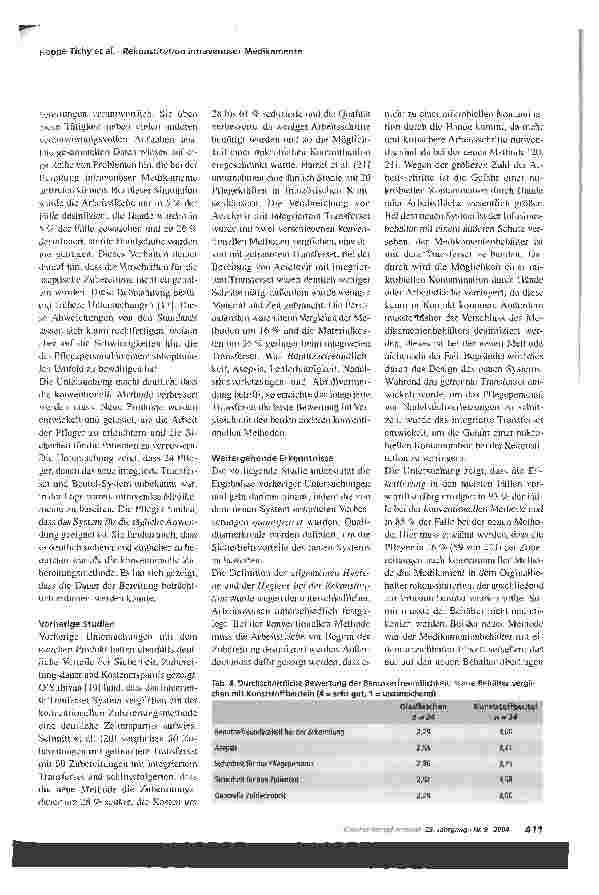 Vorschauseite 5: Evaluierung eines Systems zur Rekonstitution intravenöser MedikamenteVerbesserung der Arzneimittelsicherheit bei der intravenösen Therapie