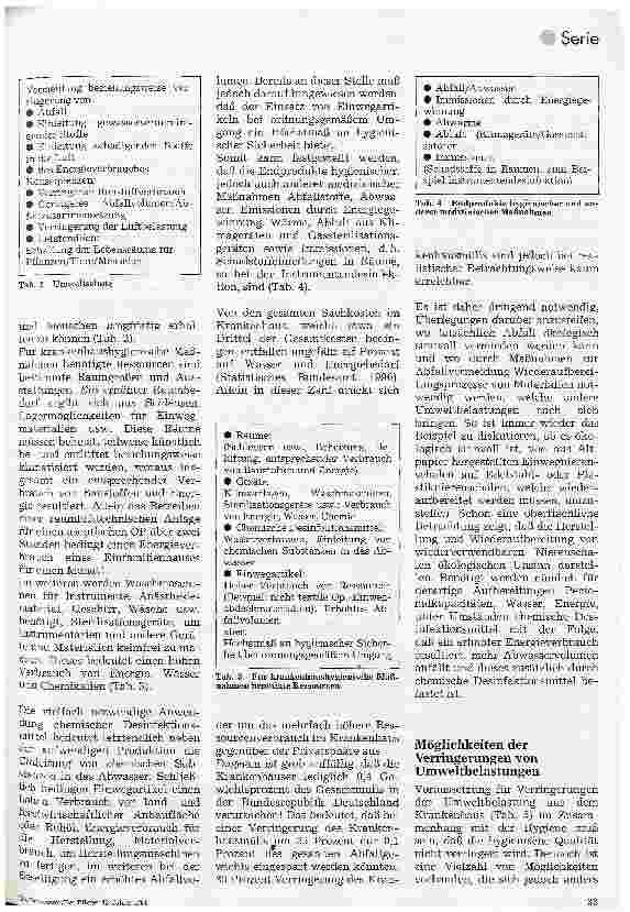 Vorschauseite 2: Hygiene und Umweltschutz im Krankenhaus 1. Folge: Angewandte Arbeitstechniken und zeitgemäße Bedürfnisse - ein Widerspruch?