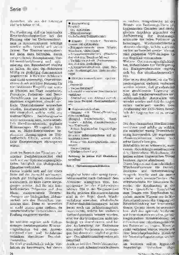 Vorschauseite 3: Hygiene und Umweltschutz im Krankenhaus 1. Folge: Angewandte Arbeitstechniken und zeitgemäße Bedürfnisse - ein Widerspruch?