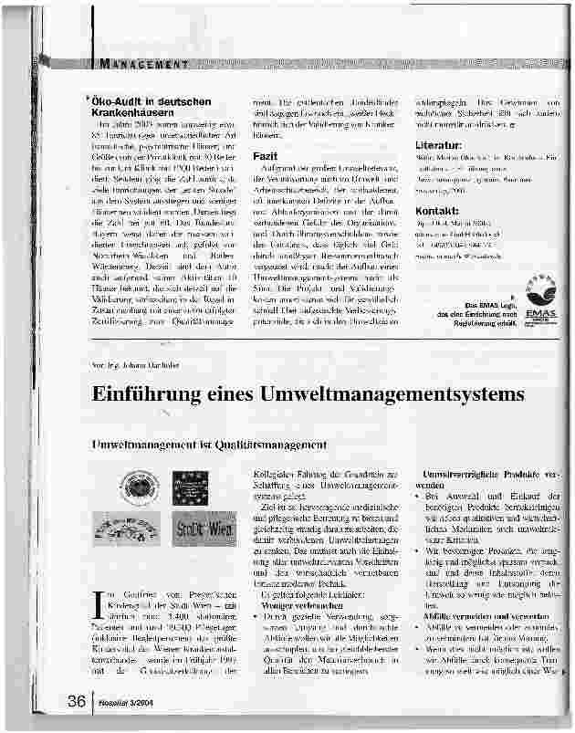 Vorschauseite 3: Öko-Audit. Gewinne nicht nur auf finanzieller Ebene
