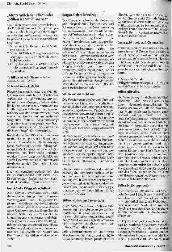 Vorschauseite 2: Breast is best? Ansichten zum Stillen von Frühgeborenen