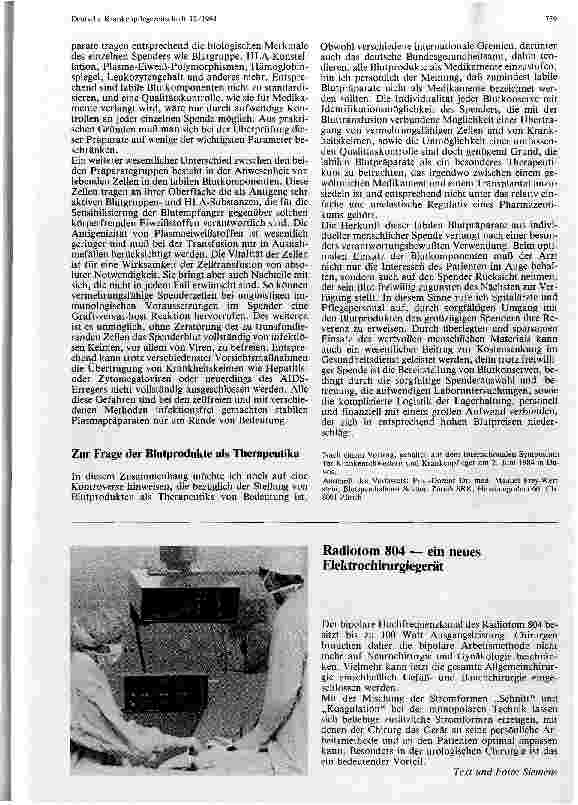 Vorschauseite 4: Blutkonserven und Blutpräperate