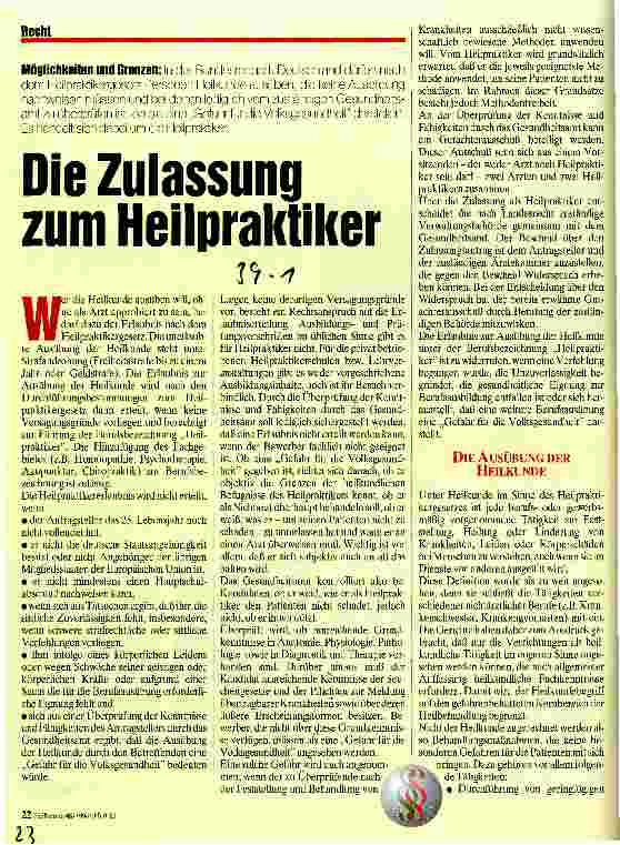 Vorschauseite 1: Die Zulassung zum Heilpraktiker Möglichkeiten und Grenzen