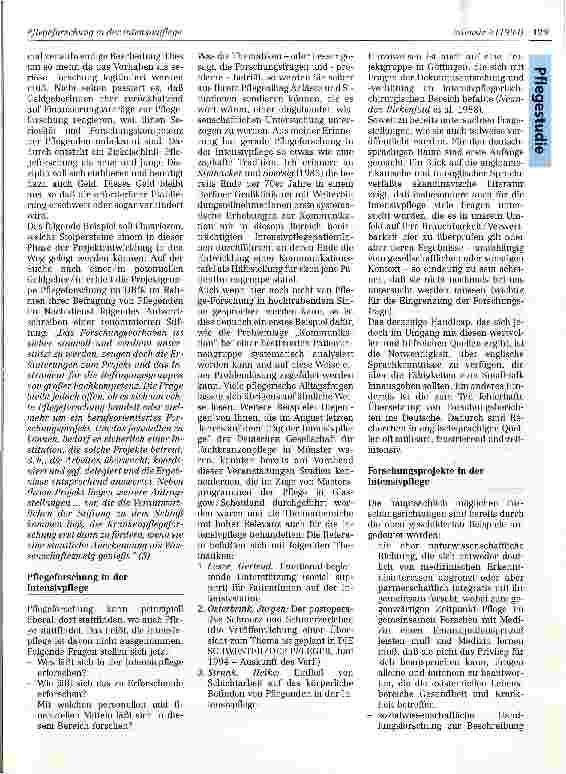 Vorschauseite 3: Pflegeforschung in der Intensivpflege Referat