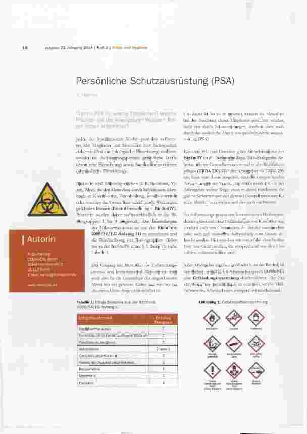Vorschauseite 1: Persönliche Schutzausrüstung (PSA)