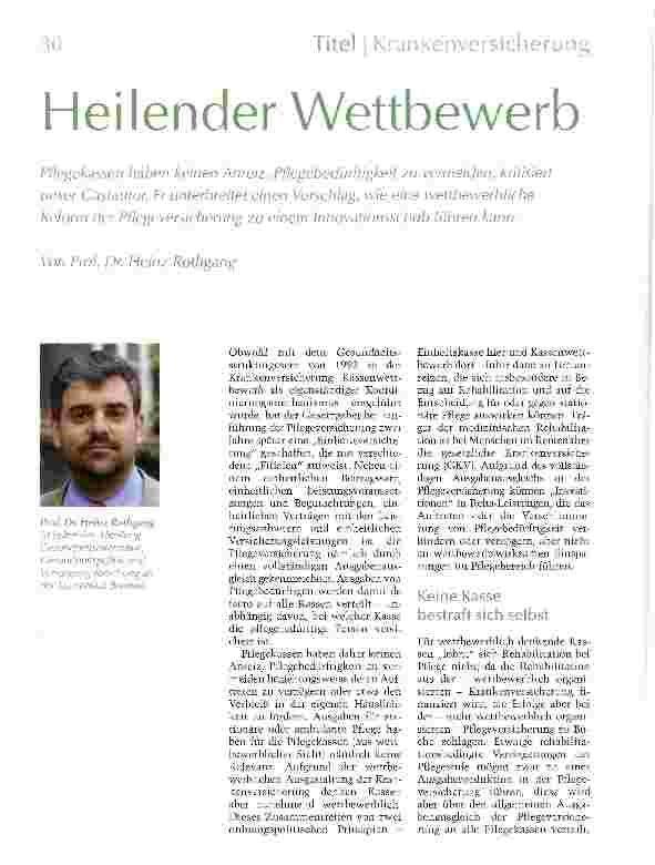 Vorschauseite 1: Heilender Wettbewerb