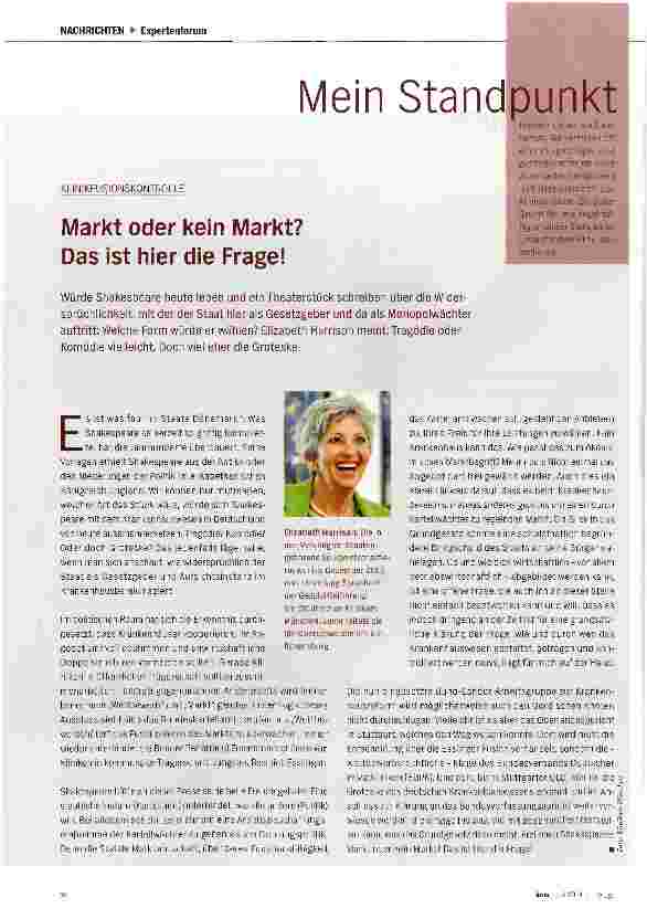 Vorschauseite 1: Markt oder kein Markt? Das ist hier die Frage!