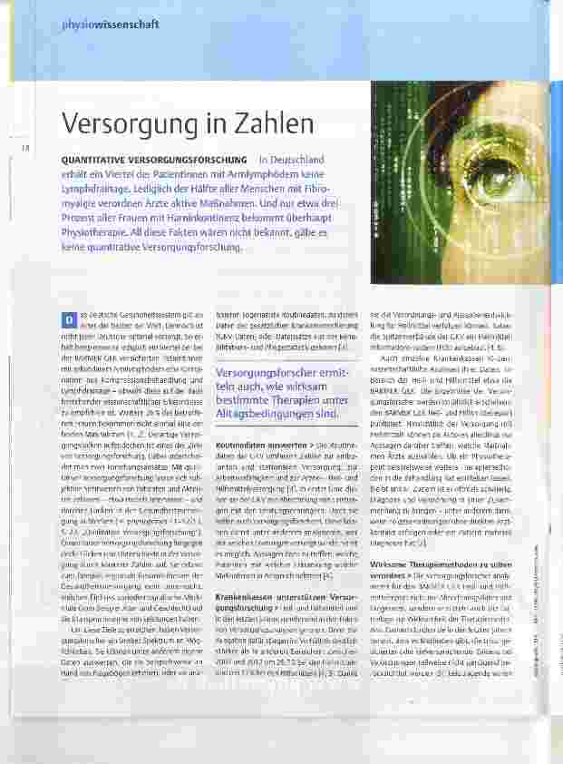 Vorschauseite 1: Versorgung in Zahlen