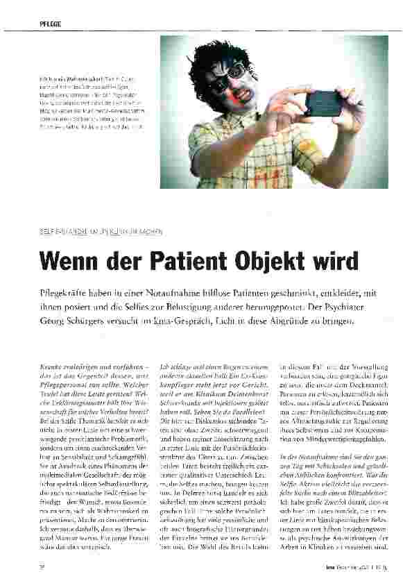 Vorschauseite 1: Wenn der Patient Objekt wird