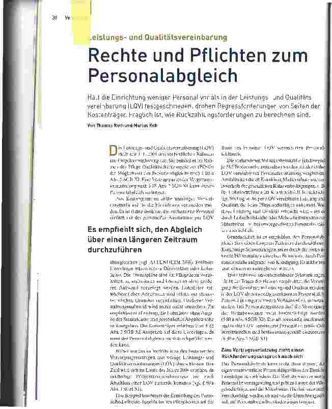 Vorschauseite 1: Rechte und Pflichten zum Personalabgleich