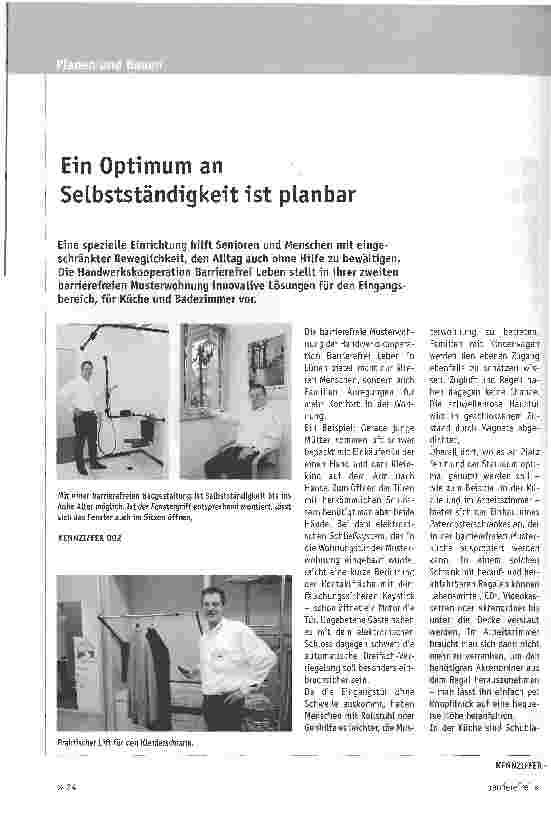 Vorschauseite 1: Ein Optimum an Selbstständigkeit ist planbar