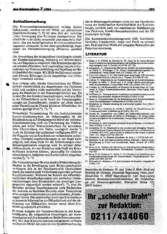Vorschauseite 6: Kommunikationsmanagement (K) im Krankenhaus zur Qualitätssicherung in Belastungssituationen