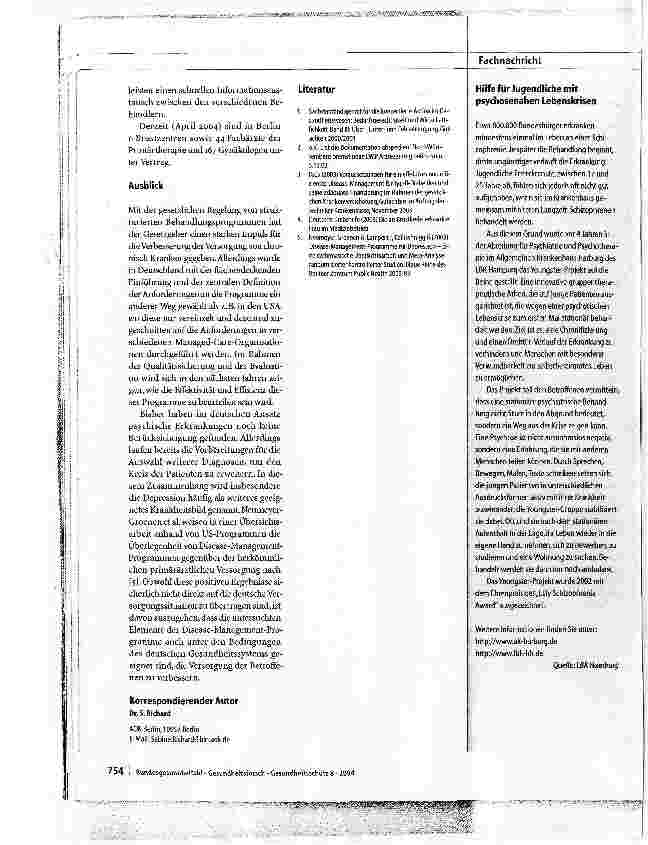Vorschauseite 4: Disease-Management-Programme in der gesetzlichen KrankenversicherungBisherige Schwerpunkte und Weiterentwicklung